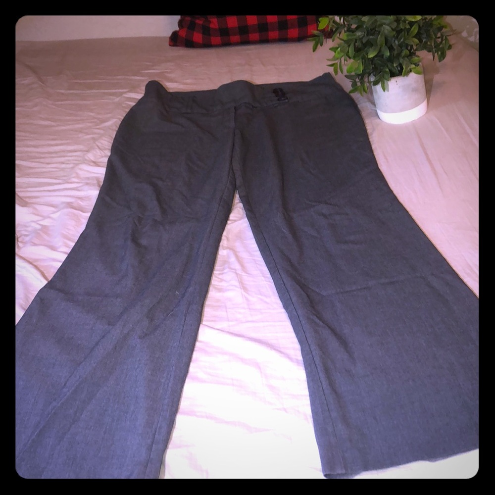Grey Bootcut Work Pants